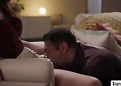 TS Melanie enjoys banging dudes butthole