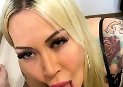 Blonde amateur milf does anal on pov camera 21