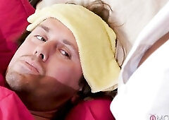 That guy screws the BLACK NURSE with HIS WIFE IN THE NEXT ROOM - MAMMA XXX