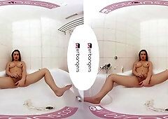VRB T-GIRL Naughty Bianka masturbating while bathing