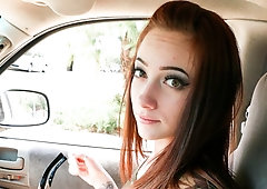 Good brunette with small tits Rylee Renee is enjoying intensive cock-riding