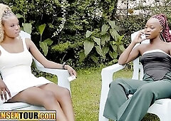 Hawt black sweetheart drank biggest cock and enjoyed hardcore screwing