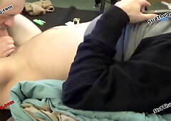 He stop in after football experience and I deepthroat on his huge rod