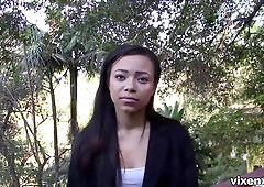 Flexible hoe scores an 'A' in doggy sex