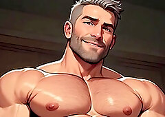 Cartoons, white cocks, gay men