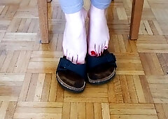 Foot fetish Close up feet and toes tease