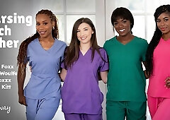 Nursing Each Other With Jenna Foxx, Nicole Kitt And Maya Woulfe