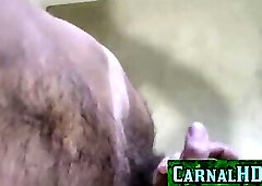 Skinny hairy Straight Aussie and his Toy