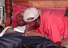 Two Ripped Black Hunks Suck And Fuck Hard In Bed