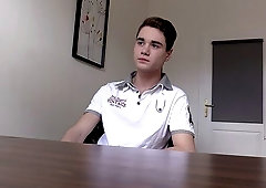 18-year-old twink gets fucked in a gay casting video