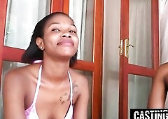 Large Booty Black Harlots Go Wild On Large White Knob Producer In Outdoor Casting