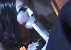 Classy transsexual hottie Alyssa visits her dungeon