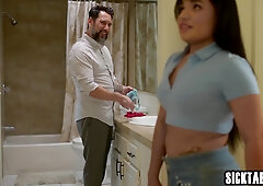 Naughty big arse Hispanic teenager gets fucked