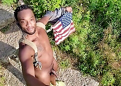 Black outdoor solo, black outside, caught