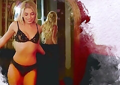 Blonde Canadian babe exposing hot body