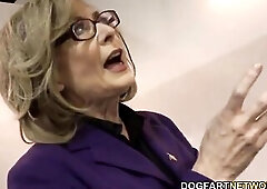 Nina Hartley Screws Ebony Lads For Votes