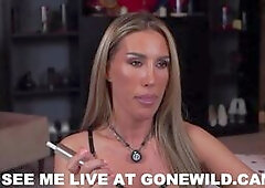 Bondage Blonde Teases Pussy