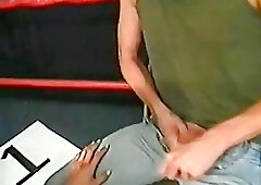 Shemale and a guy blow and fuck each other hardcore