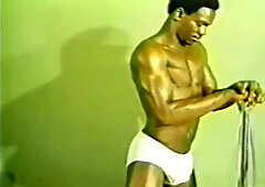 Classic Black Gay Solo Masturbation