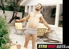 Straight jerk off, retro gay, solo jerk off