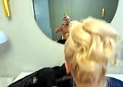 Clapping Butt & Anal Close-Up ! Gymnast Blond Takes Cum in Splits