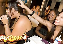 DANCING BEAR - Horny Girls Go Crazy Sucking Cock And Taking Cumshots At The Ultimate Girls Night