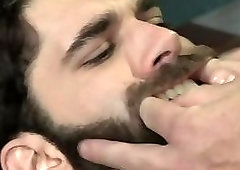 Muscle bear blowjob with facial cum