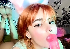 Amateur blonde teen girlfriend toyed and facialized