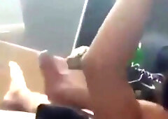 Watch my friend cumming while he's watching porn 8