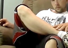 US amateur shoots massive load after solo jerking session