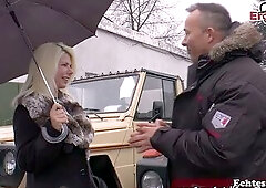 German blond mother i'd like to fuck persuaded to have sex on the street