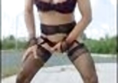 Getting off, pantyhose