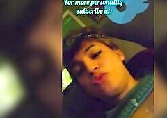 Trans latin chick complains over cum on garments