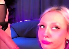 Sexy amateur blonde blowjob amp cumshot HD
