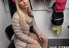 Sexy blonde milf Slimthick Vic begging officer to not make her cum