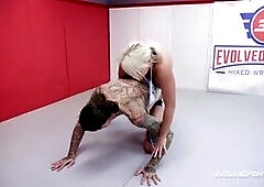 London River Nude Wrestling Vs Ruckus Sucking His Cock Then Being Fucked In The Ring