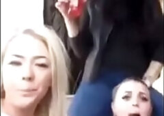Swedish blondes flash on periscope
