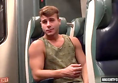 Ginormous boner queer spin flop with facial cumshot