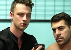 DrillMyHole - Inked and athletic hunk rimming