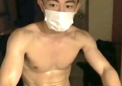 masked chinese Jock web cam