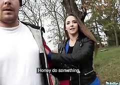 Public Agent Amirah Adara Bangs a stranger during the time that her BF waits