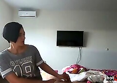 First, stepmom allowed me touch her boobs and then cum inside her.
