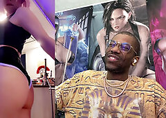 Hot transgender cutie L6rd7blu3 shows off her thick ass and satisfies herself with her cock