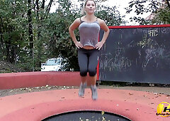 Jump and Running naked in Public Park by Katerina-Hartlova