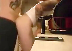 Big-Cock Amateur Bareback in the Kitchen