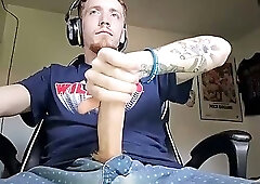 Redhead cock out shorts jerk