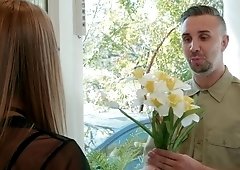 Sex crazed wife enjoys being fucked on the couch