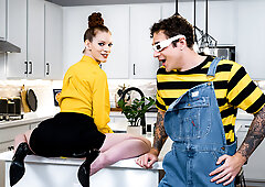 Erin Everheart takes big beautiful male stick up her asshole