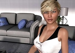 Naughty college girls playing a hot game with a sexy blonde teen