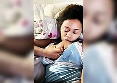 Handsy little Carmen touching her hot body